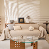 Natural Textured Linen Couch Cover, Breathable & Hypoallergenic Furniture Protector - Ornate Home