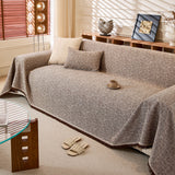 Natural Textured Linen Couch Cover, Breathable & Hypoallergenic Furniture Protector - Ornate Home