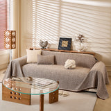 Natural Textured Linen Couch Cover, Breathable & Hypoallergenic Furniture Protector - Ornate Home