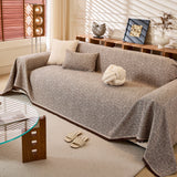 Natural Textured Linen Couch Cover, Breathable & Hypoallergenic Furniture Protector - Ornate Home