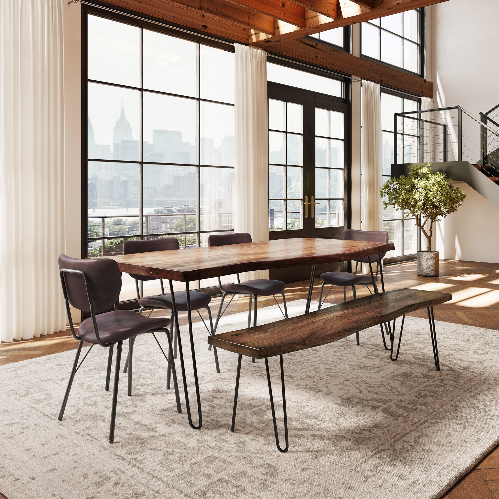 Nature's Edge Chestnut 70 Bench - Ornate Home