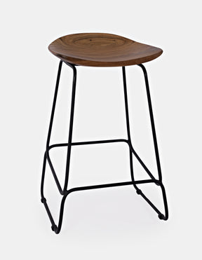 Nature's Edge Light Chestnut Backless Stool (Set of 2) - Ornate Home