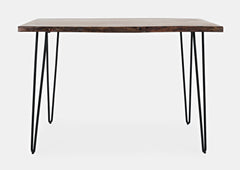 Nature's Edge Light Chestnut Counter Dining Table w/ 4 Backless Stools - Ornate Home