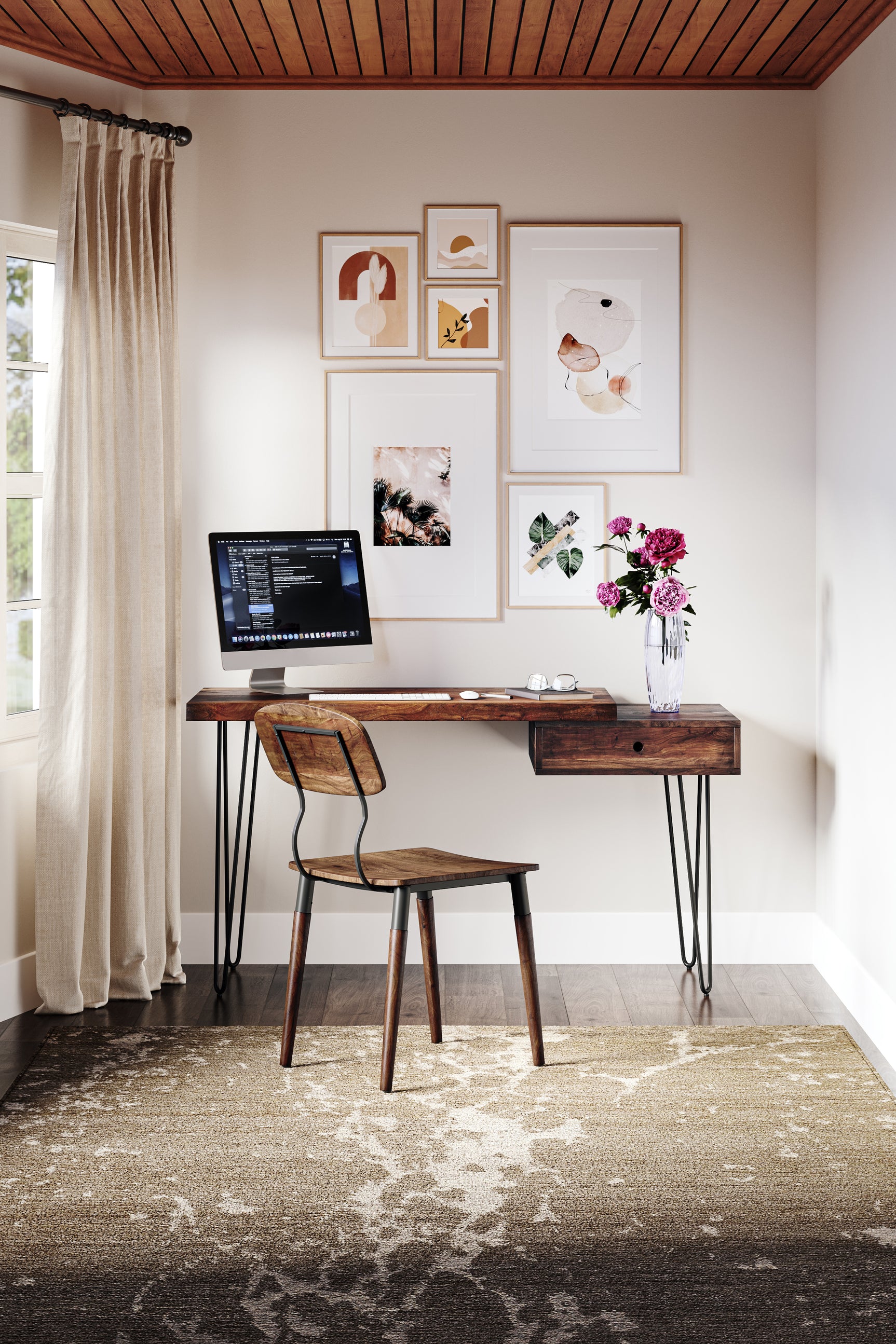 Nature's Edge Light Chestnut Desk - Ornate Home