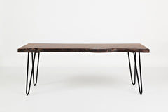 Nature's Edge Light Chestnut/Light Brown 60 Dining Table w/ 4 Maddox Chairs and Bench - Ornate Home