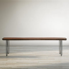 Nature's Edge Light Chestnut/Slate 79 Dining Table w/ 4 Owen Chairs and Bench - Ornate Home