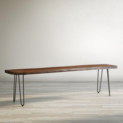 Nature's Edge Light Chestnut/Slate 79 Dining Table w/ 4 Owen Chairs and Bench - Ornate Home