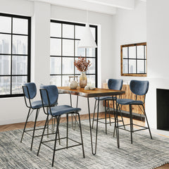Nature's Edge Light Chestnut/Slate Counter Dining Table w/ 4 Stools - Ornate Home