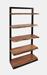 Nature's Edge Natural 5 Shelf Bookcase - Ornate Home