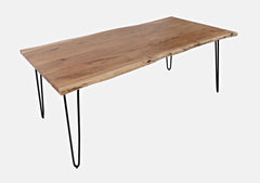 Nature's Edge Natural/Blueberry 79 Dining Table w/ 4 Maddox Chairs - Ornate Home
