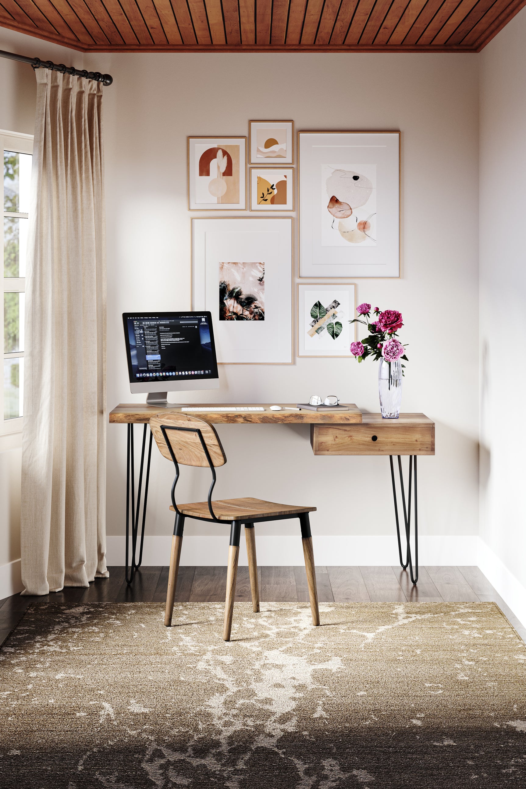Nature's Edge Natural Desk - Ornate Home