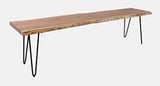 Nature's Edge Natural/Dark Brown 79 Dining Table w/ 4 Owen Chairs and Bench - Ornate Home