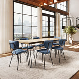 Nature's Edge Natural/Slate 79 Dining Table w/ 4 Owen Chairs - Ornate Home