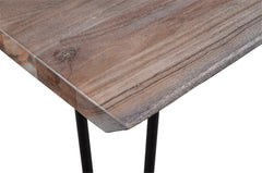 Nature's Edge Slate/Grey 60 Dining Table w/ 4 Maddox Chairs and Bench - Ornate Home
