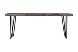 Nature's Edge Slate/Grey 60 Dining Table w/ 4 Maddox Chairs and Bench - Ornate Home