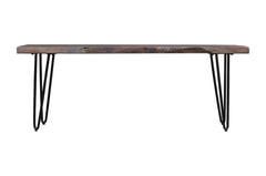 Nature's Edge Slate/Grey 60 Dining Table w/ 4 Owen Chairs and Bench - Ornate Home