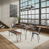 Nature's Edge Slate/Grey 60 Dining Table w/ 4 Owen Chairs - Ornate Home