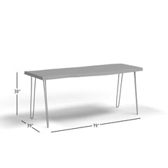 Nature's Edge Slate/Grey 79 Dining Table w/ 4 Maddox Chairs - Ornate Home