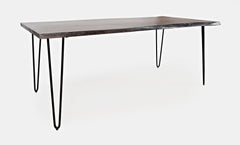 Nature's Edge Slate/Grey 79 Dining Table w/ 4 Maddox Chairs - Ornate Home