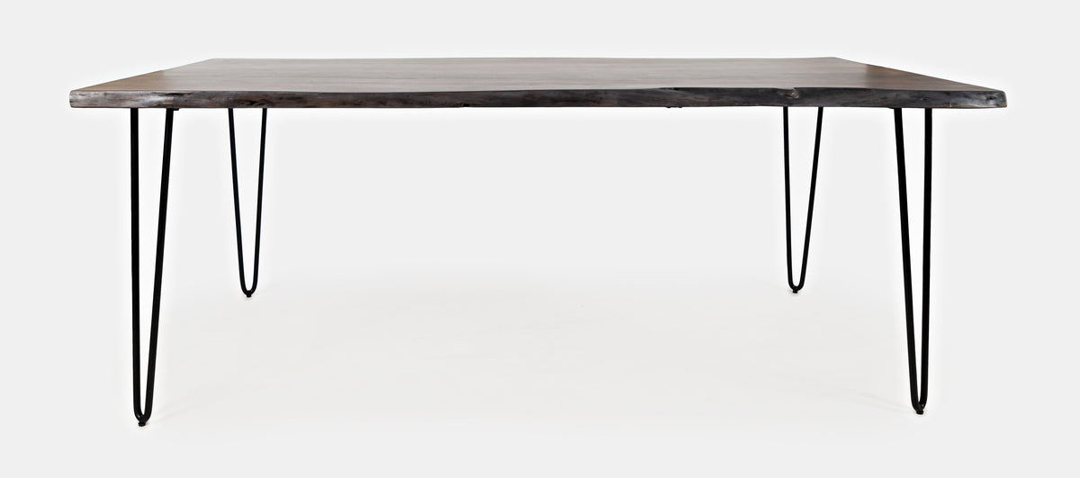 Nature's Edge Slate/Grey 79 Dining Table w/ 4 Maddox Chairs and Bench - Ornate Home