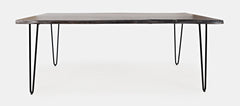 Nature's Edge Slate/Grey 79 Dining Table w/ 4 Maddox Chairs and Bench - Ornate Home