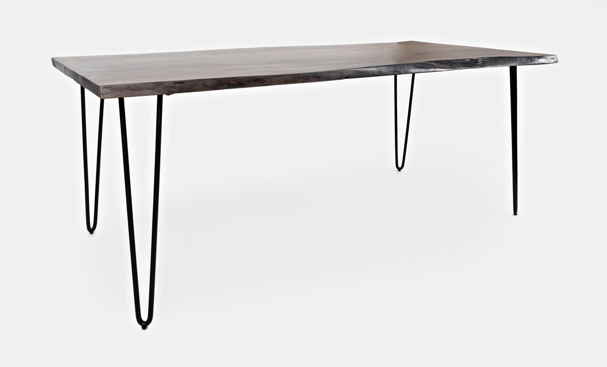 Nature's Edge Slate/Grey 79 Dining Table w/ 4 Maddox Chairs and Bench - Ornate Home
