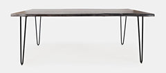 Nature's Edge Slate/Grey 79 Dining Table w/ 4 Maddox Chairs and Bench - Ornate Home