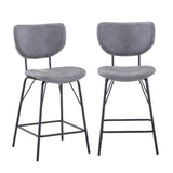 Nature's Edge Slate/Grey Counter Dining Table w/ 4 Owen Stools - Ornate Home