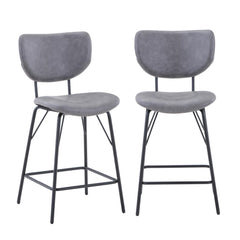 Nature's Edge Slate/Grey Counter Dining Table w/ 4 Owen Stools - Ornate Home