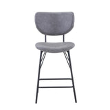 Nature's Edge Slate/Grey Counter Dining Table w/ 4 Owen Stools - Ornate Home
