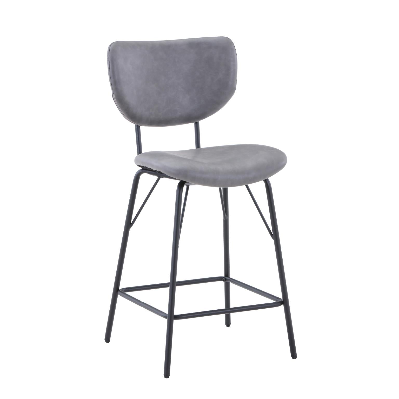 Nature's Edge Slate/Grey Counter Dining Table w/ 4 Owen Stools - Ornate Home