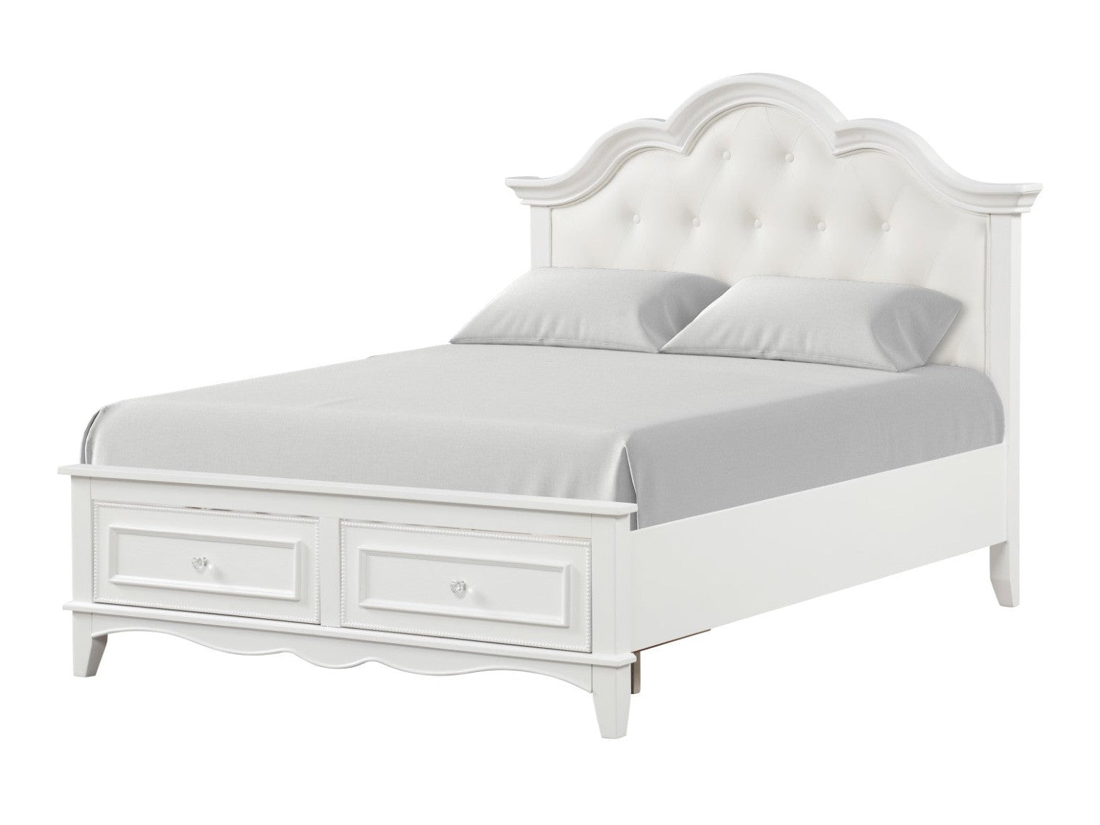 Naucalpan White Full Bed - Ornate Home