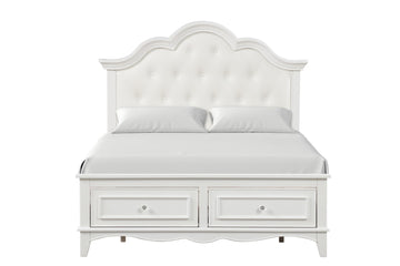 Naucalpan White Full Bed - Ornate Home