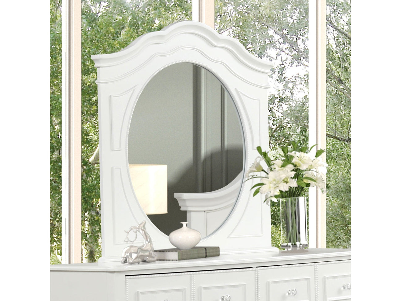 Naucalpan White Mirror - Ornate Home
