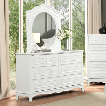 Naucalpan White Mirror - Ornate Home