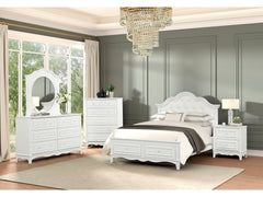 Naucalpan White Queen 4 Piece Bedroom Set - Ornate Home