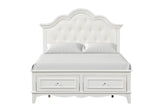 Naucalpan White Queen 5 Piece Bedroom Set w/2 Nightstands - Ornate Home