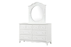 Naucalpan White Queen 5 Piece Bedroom Set w/2 Nightstands - Ornate Home