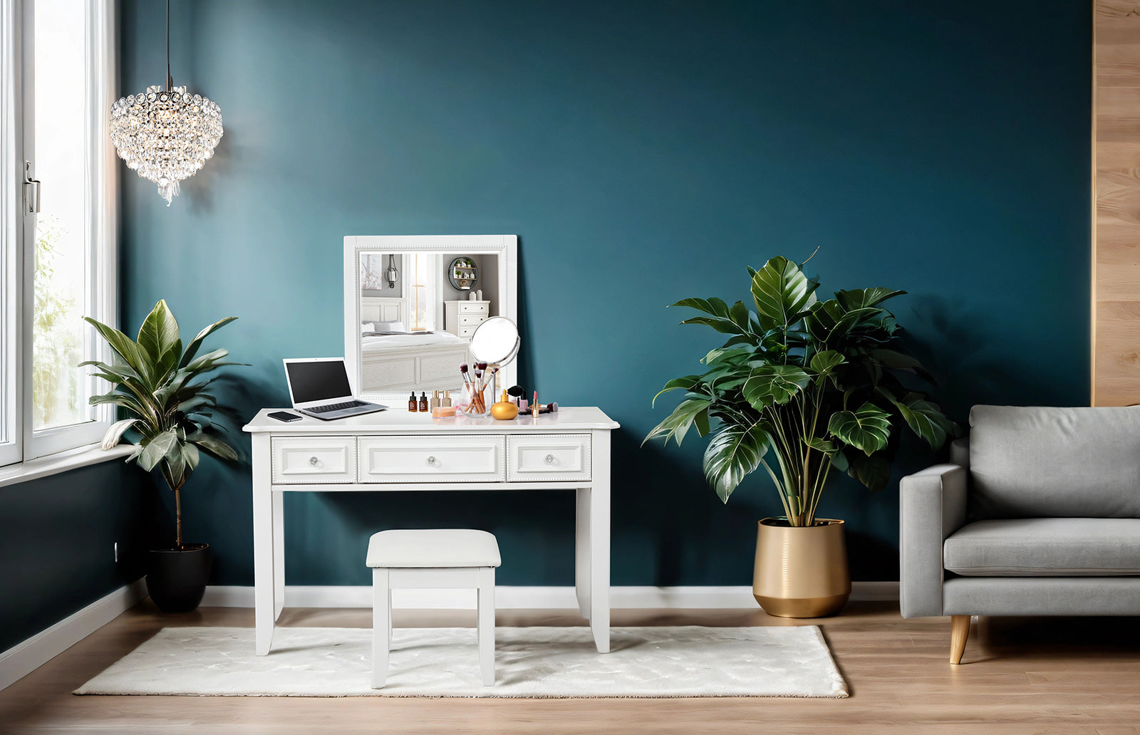 Naucalpan White Vanity - Ornate Home