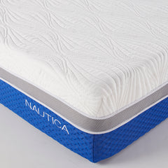 Nautica Calm White 10" Gel Memory Foam Mattress - Ornate Home
