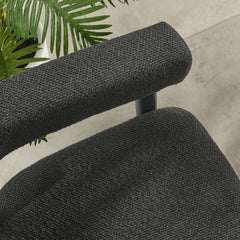 Nautica Charcoal/Graphite Outdoor Patio Aluminum Dining Armchairs (Set of 2) - Ornate Home