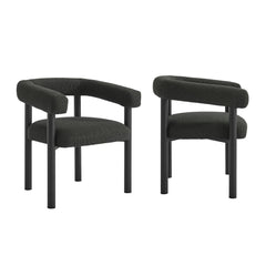 Nautica Charcoal/Graphite Outdoor Patio Aluminum Dining Armchairs (Set of 2) - Ornate Home