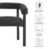 Nautica Charcoal/Graphite Outdoor Patio Aluminum Dining Armchairs (Set of 2) - Ornate Home