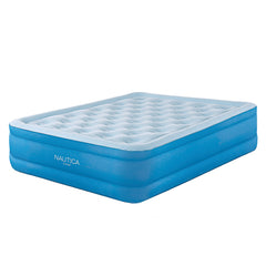 Nautica Cool Comfort Blue Pillowtop Air Mattress with Inset Pump - Ornate Home