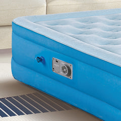 Nautica Cool Comfort Blue Pillowtop Air Mattress with Inset Pump - Ornate Home
