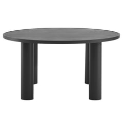 Nautica Graphite Outdoor Patio 60" Round Aluminum Dining Table - Ornate Home