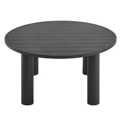 Nautica Graphite Outdoor Patio 60" Round Aluminum Dining Table - Ornate Home