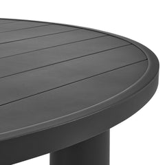 Nautica Graphite Outdoor Patio 60" Round Aluminum Dining Table - Ornate Home
