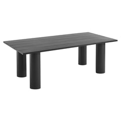 Nautica Graphite Outdoor Patio 87" Rectangular Aluminum Dining Table - Ornate Home