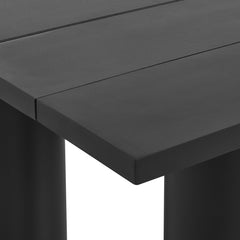 Nautica Graphite Outdoor Patio 87" Rectangular Aluminum Dining Table - Ornate Home